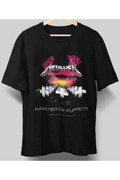 playbackmoda Owersize Tasarım Rock Poster Metallica Baskılı Tişört ürün görseli