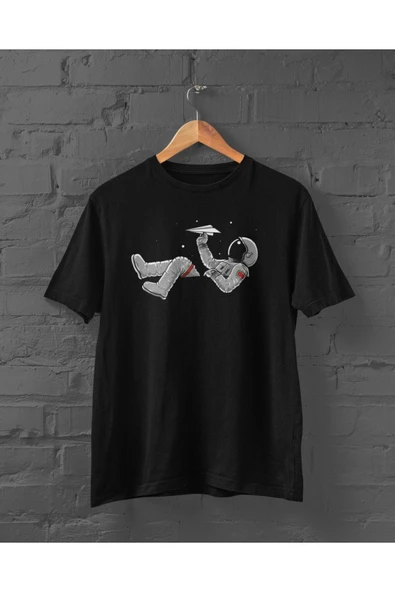 playbackmoda Owersize Tasarım Uzay Uzaylı Astronot Baskılı Tişört ürün görseli