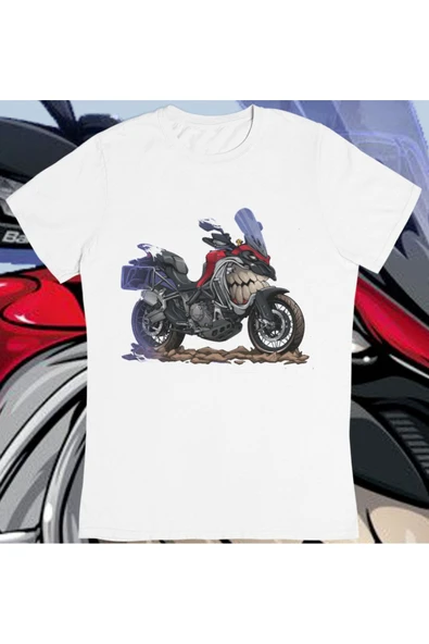 playbackmoda Owersize Motosiklet Monster Ducati Tasarım Baskılı Tişört ürün görseli