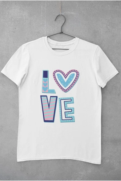 playbackmoda Owersize Love Yazı Tasarım Baskılı Tişört ürün görseli
