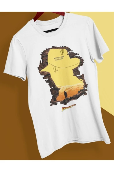 playbackmoda Owersize Film Afiş Indıana Jones Tasarım Baskılı Tişört ürün görseli