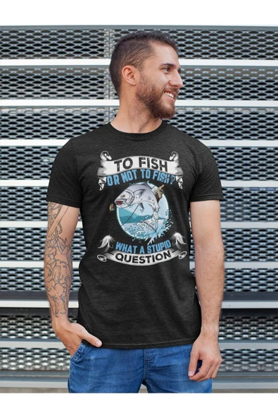 playbackmoda Owersize Tasarım Balık Balıkçılık Baskılı Tişört - Resim 2