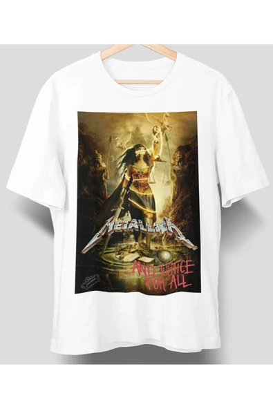 playbackmoda Owersize Tasarım Rock Poster Metallica Baskılı Tişört ürün görseli