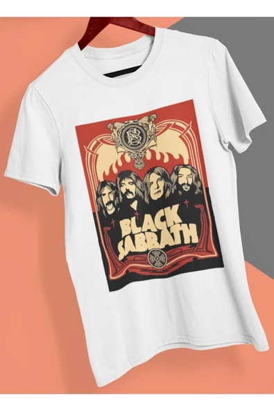 playbackmoda Owersize Tasarım Rock Poster Black Sabath Baskılı Tişört ürün görseli