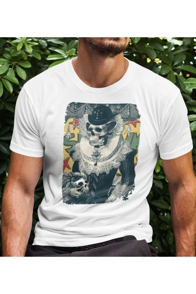 playbackmoda Owersize Jokar Kurukafa Tasarım Baskılı Tişört - Resim 2