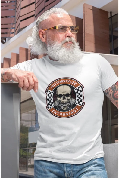 playbackmoda Owersize Motosiklet Enstütütsü Tasarım Baskılı Tişört ürün görseli