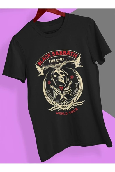 playbackmoda Owersize Tasarım Rock Poster Black Sabath Baskılı Tişört ürün görseli