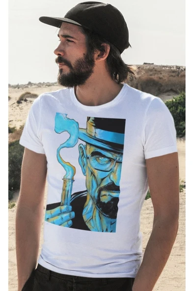 playbackmoda Owersize Film Afiş Breakıng Bad Tasarım Baskılı Tişört - Resim 2