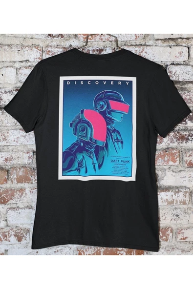 playbackmoda Owersize Müzik Gurup Daft Punk Tasarım Baskılı Tişört ürün görseli