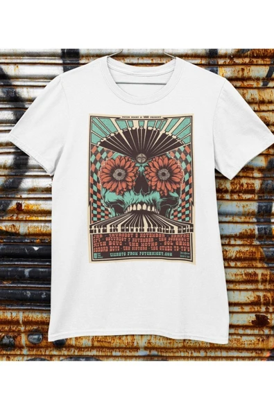 playbackmoda Owersize Tasarım Rock Poster The Black Lıps Baskılı Tişört ürün görseli