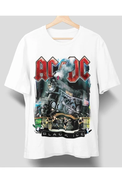 playbackmoda Owersize Tasarım Rock Poster Acdc Baskılı Tişört ürün görseli