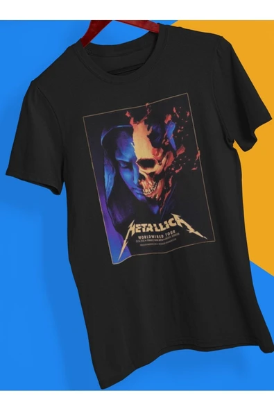 playbackmoda Owersize Tasarım Rock Poster Metallica Baskılı Tişört ürün görseli