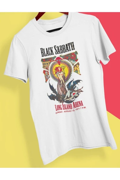 playbackmoda Owersize Tasarım Rock Poster Black Sabath Baskılı Tişört ürün görseli