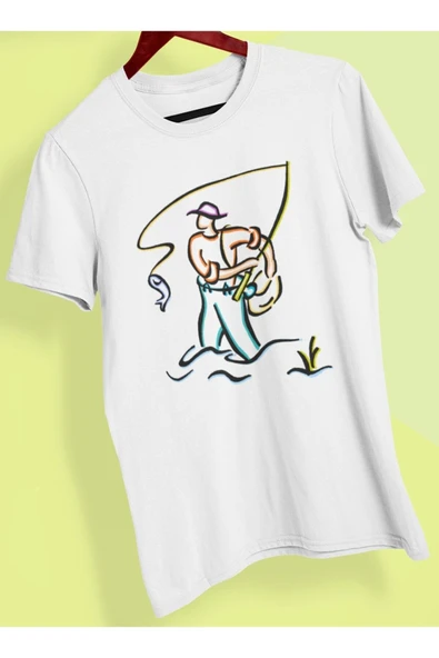 playbackmoda Owersize Tasarım Balık Balıkçılık Baskılı Tişört ürün görseli