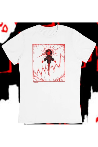 playbackmoda Owersize Illüstrasyon Modern Zamanlar Soyut Tasarım Baskılı Tişört ürün görseli