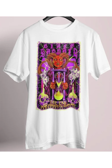 playbackmoda Owersize Tasarım Rock Poster Black Sabath Baskılı Tişört ürün görseli