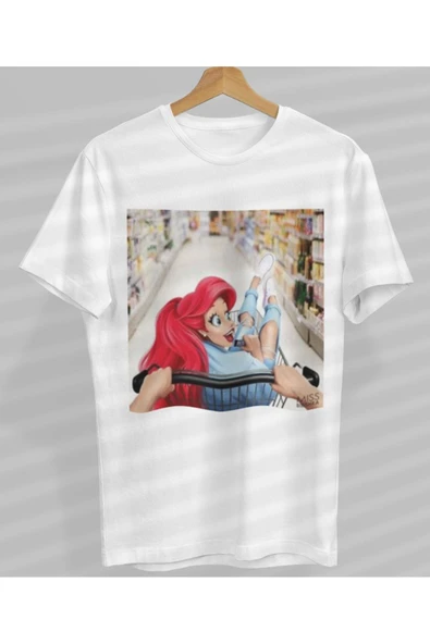 playbackmoda Owersize Tasarım Çizgi Karakter Baskılı Tişört ürün görseli