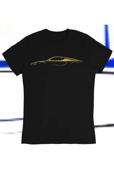 playbackmoda Owersize Sports Car Silüet Tasarım Baskılı Tişört ürün görseli