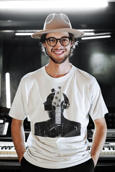 playbackmoda Owersize Müzik Gurup Deft Punk Tasarım Baskılı Tişört - Resim 2