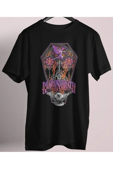 playbackmoda Owersize Tasarım Rock Poster Black Sabath Baskılı Tişört ürün görseli