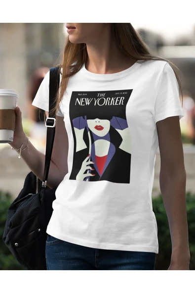 playbackmoda Owersize Film Afiş Newyorker Tasarım Baskılı Tişört - Resim 2