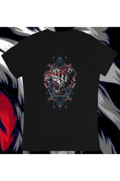 playbackmoda Owersize Illüstrasyon Kaplan Tasarım Baskılı Tişört ürün görseli