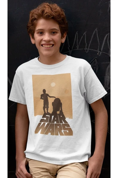 playbackmoda Owersize Film Afiş Star Wars Tasarım Baskılı Tişört - 2
