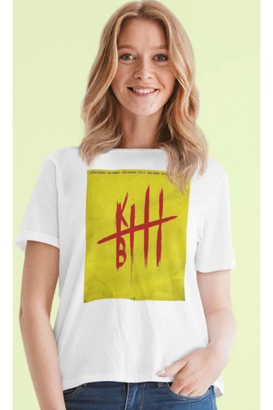 playbackmoda Owersize Film Afiş Kıll Bıll Tasarım Baskılı Tişört - Resim 2