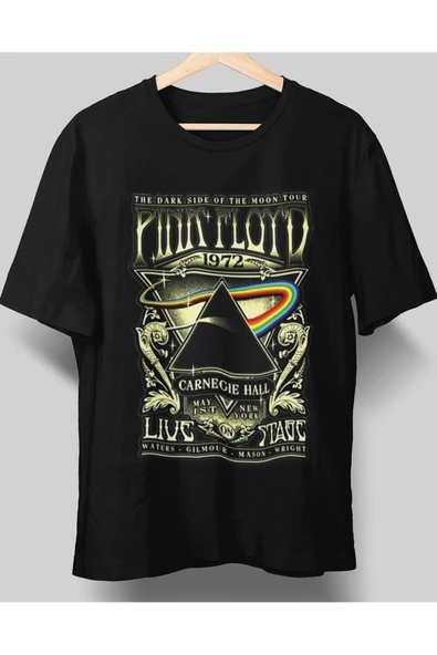 playbackmoda Owersize Tasarım Rock Poster Pink Floyd Baskılı Tişört ürün görseli