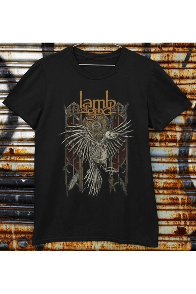 playbackmoda Owersize Tasarım Rock Poster Lamb Of God Baskılı Tişört ürün görseli