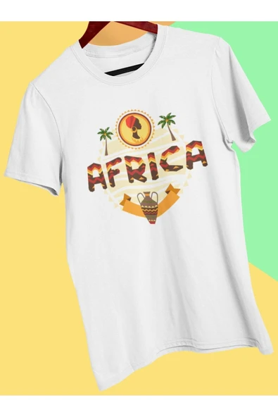 playbackmoda Owersize Tasarım Ülke Şehir Afrika Baskılı Tişört ürün görseli