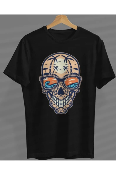 playbackmoda Owersize Ilustrasyon Korsan Kurukafa Tasarım Baskılı Tişört ürün görseli