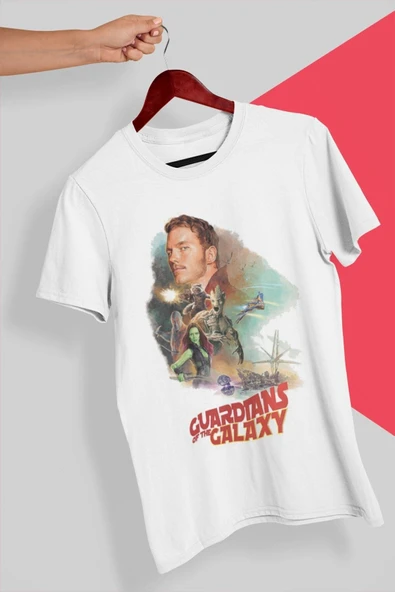 playbackmoda Owersize Film Afiş Guardıans Of The Galaxy Tasarım Baskılı Tişört ürün görseli