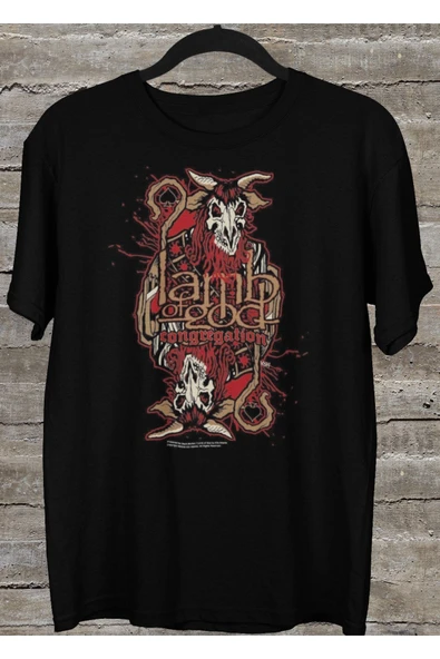 playbackmoda Owersize Müzik Lamb Of God Tasarım Baskılı Tişört ürün görseli