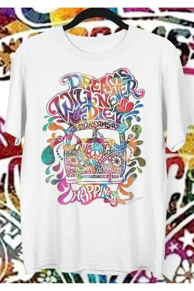 playbackmoda Owersize Volkswagen T1 Dreams Will Never Die Tasarım Baskılı Tişört ürün görseli