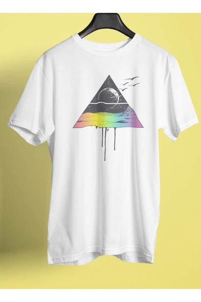 playbackmoda Owersize Tasarım Ilustrasyon Ay Deniz Martı Baskılı Tişört ürün görseli