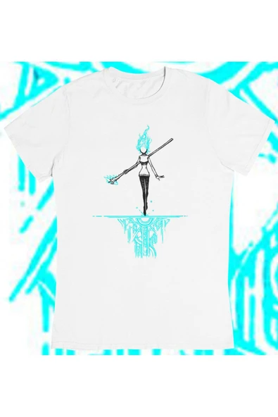 playbackmoda Owersize Illüstrasyon Modern Soyut Tasarım Baskılı Tişört ürün görseli