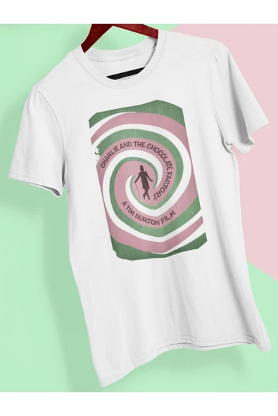 playbackmoda Owersize Film Afiş Charlıe And The Chocolate Factory Tasarım Baskılı Tişört ürün görseli