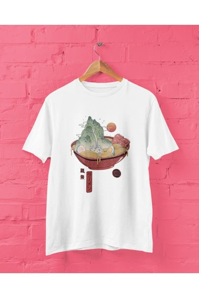 playbackmoda Owersize Tasarım Japon Yemeği Baskılı Tişört ürün görseli