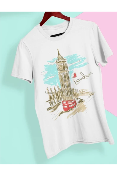 playbackmoda Owersize Tasarım Ülke Şehir Londra Bigbang Baskılı Tişört ürün görseli