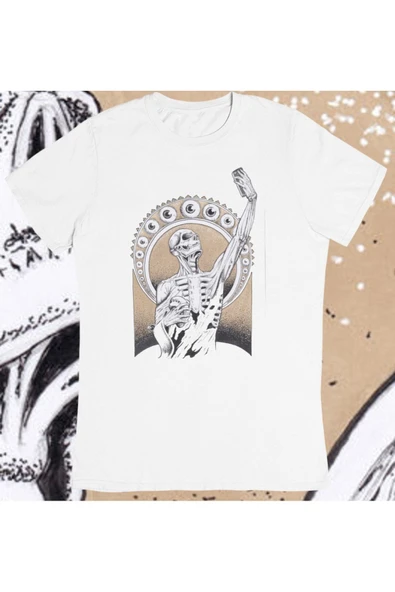 playbackmoda Owersize Illüstrasyon Modern Zamanlar Soyut Tasarım Baskılı Tişört ürün görseli