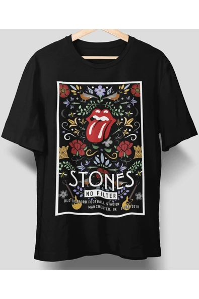playbackmoda Owersize Tasarım Rock Poster Stones Tişört ürün görseli