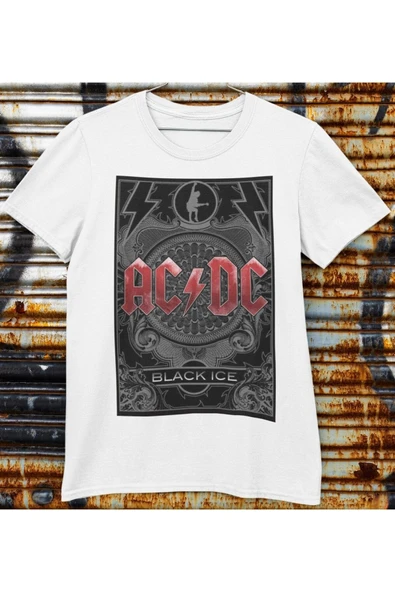 playbackmoda Owersize Tasarım Rock Poster Acdc Baskılı Tişört ürün görseli