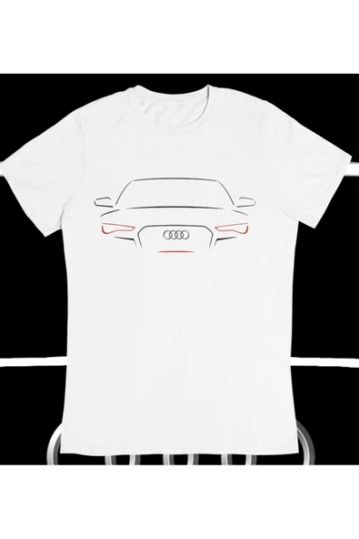 playbackmoda Owersize Audi Silüet Tasarım Baskılı Tişört ürün görseli