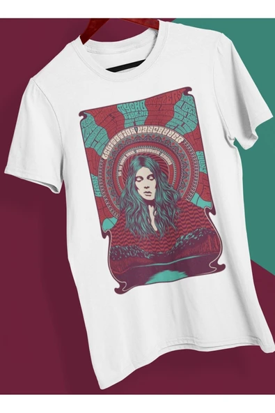 playbackmoda Owersize Tasarım Rock Poster Geuıtatıon Vancouver Baskılı Tişört ürün görseli