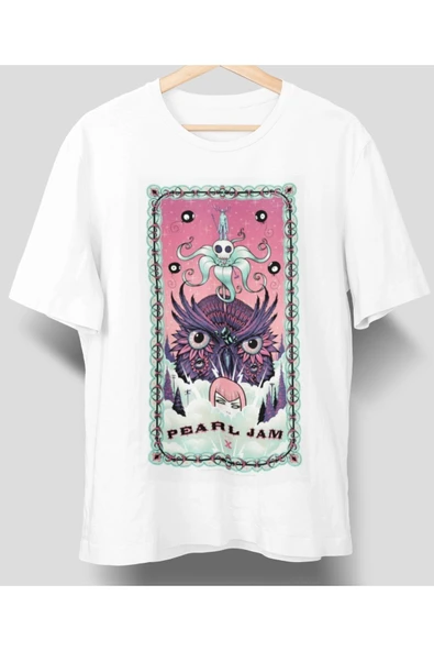 playbackmoda Owersize Tasarım Rock Poster Pearl Jam Baskılı Tişört ürün görseli