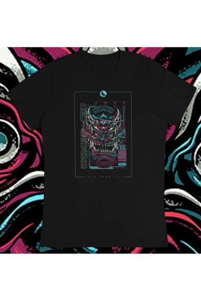 playbackmoda Owersize Devilguard Cehennembekçisi Tasarım Baskılı Tişört ürün görseli