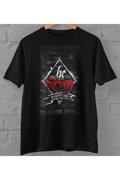 playbackmoda Owersize Be Strong Yazı Baskılı Tişört ürün görseli