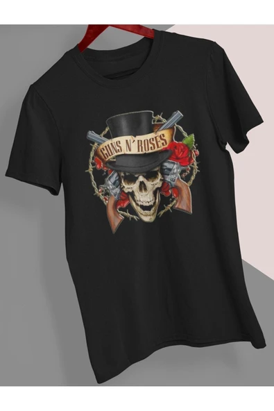 playbackmoda Owersize Tasarım Rock Poster Guns And Roses Baskılı Tişört ürün görseli