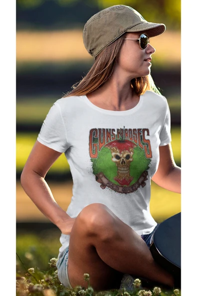 playbackmoda Owersize Müzik Guns N Roses Tasarım Baskılı Tişört - Resim 2